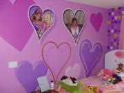 General Formulations GraphiTex printed purple with hearts and photos on it