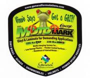 General Formulations MotoMark badge with a frog on it
