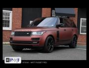 Range Rover wrapped with KPMF Matte Russet Red